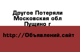 Другое Потеряли. Московская обл.,Пущино г.